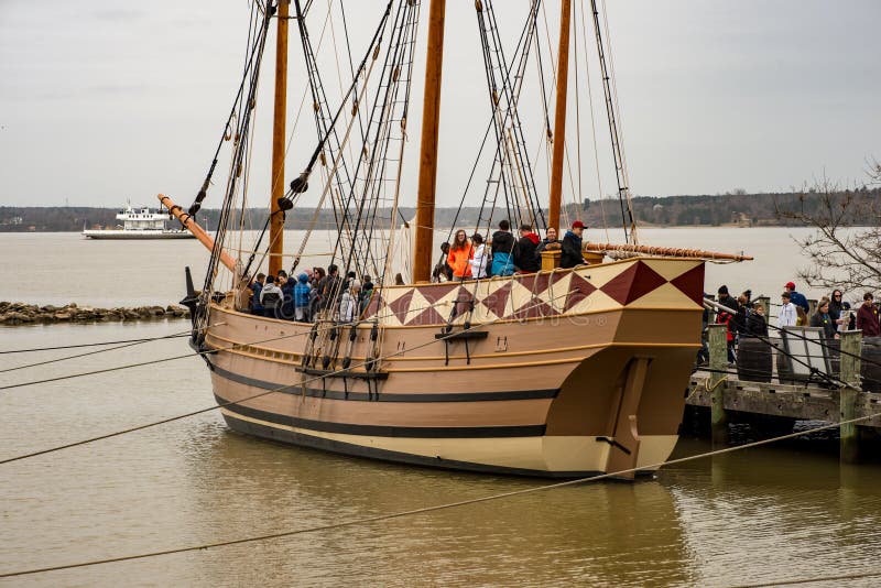 March 27, 2018 Jamestown, VA View of Historic Replica Sailing Ships