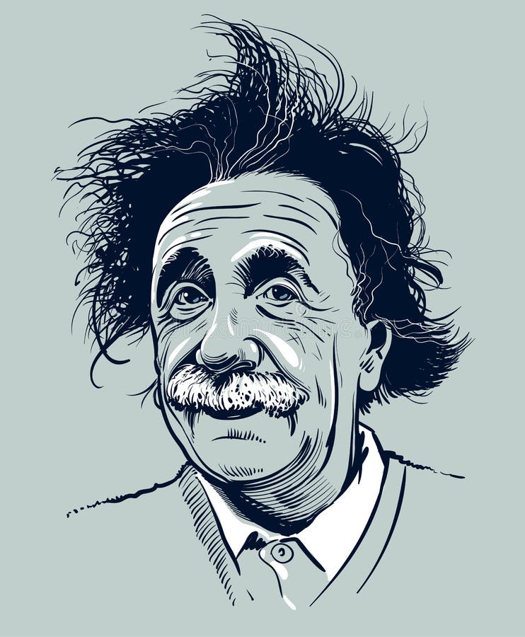 March 20, 2018: Portrait of Albert Einstein. Editorial use only stock illustration March 20, 2018: Portrait of Albert Einstein. Editorial use only stock illustration