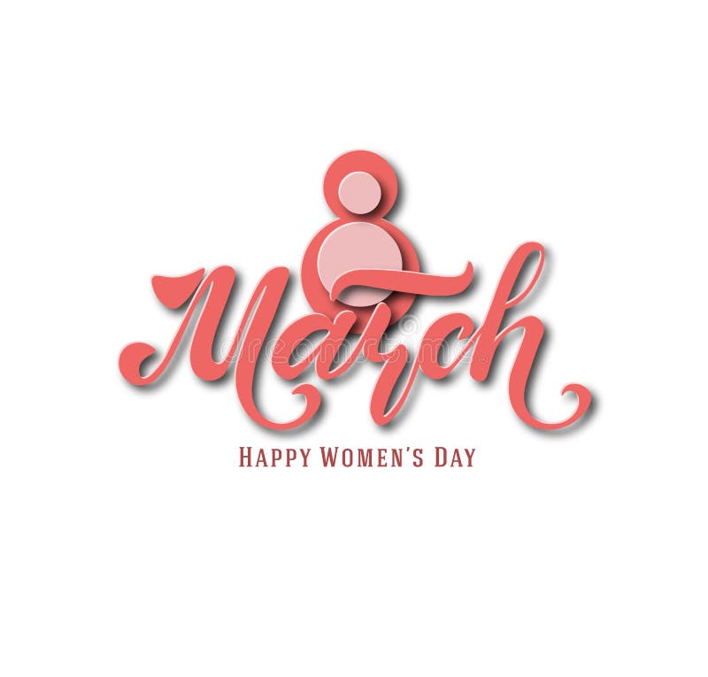 March 8. Postcard. Women`s Day. Paper cut holiday background. Lettering. Trendy design template. Happy mother`s day. Vector stock illustration March 8. Postcard. Women`s Day. Paper cut holiday background. Lettering. Trendy design template. Happy mother`s day. Vector stock illustration