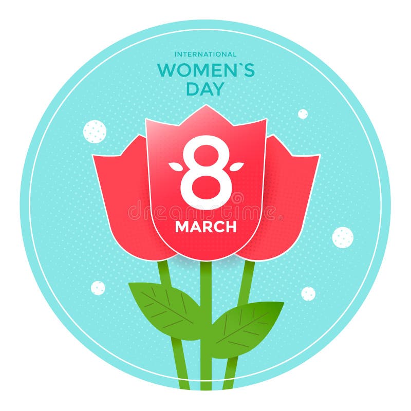 8 Of March Women S Day Poster With Woman Vector Stock Illustration