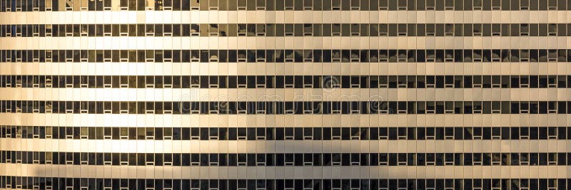 MARCH 26, 2018 - Rosslyn Twin Tower, former USA Today building, panoramic pattern of windows at. Skyline, morning stock image MARCH 26, 2018 - Rosslyn Twin Tower, former USA Today building, panoramic pattern of windows at. Skyline, morning stock image