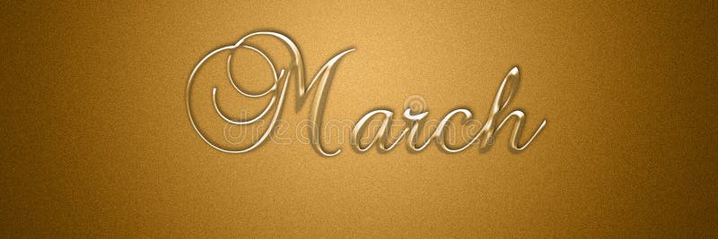 March text title for month background design royalty free illustration