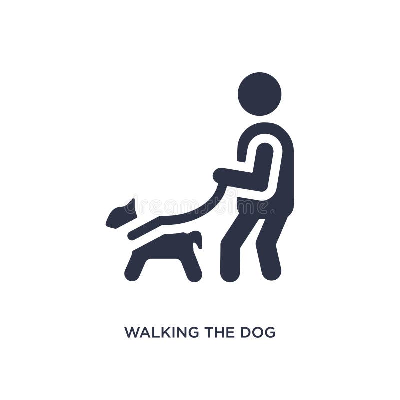marche de l'icône de chien sur le fond blanc Illustration simple d'élément de concept de comportement illustration de vecteur marche de l'icône de chien sur le fond blanc Illustration simple d'élément de concept de comportement illustration de vecteur