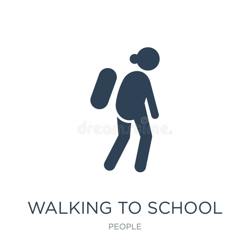 marche à l'icône d'école dans le style à la mode de conception marche à l'icône d'école d'isolement sur le fond blanc marche à l' illustration libre de droits marche à l'icône d'école dans le style à la mode de conception marche à l'icône d'école d'isolement sur le fond blanc marche à l' illustration libre de droits
