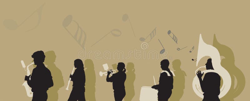 Marching Band stock vector. Illustration of musical, drum - 28183169