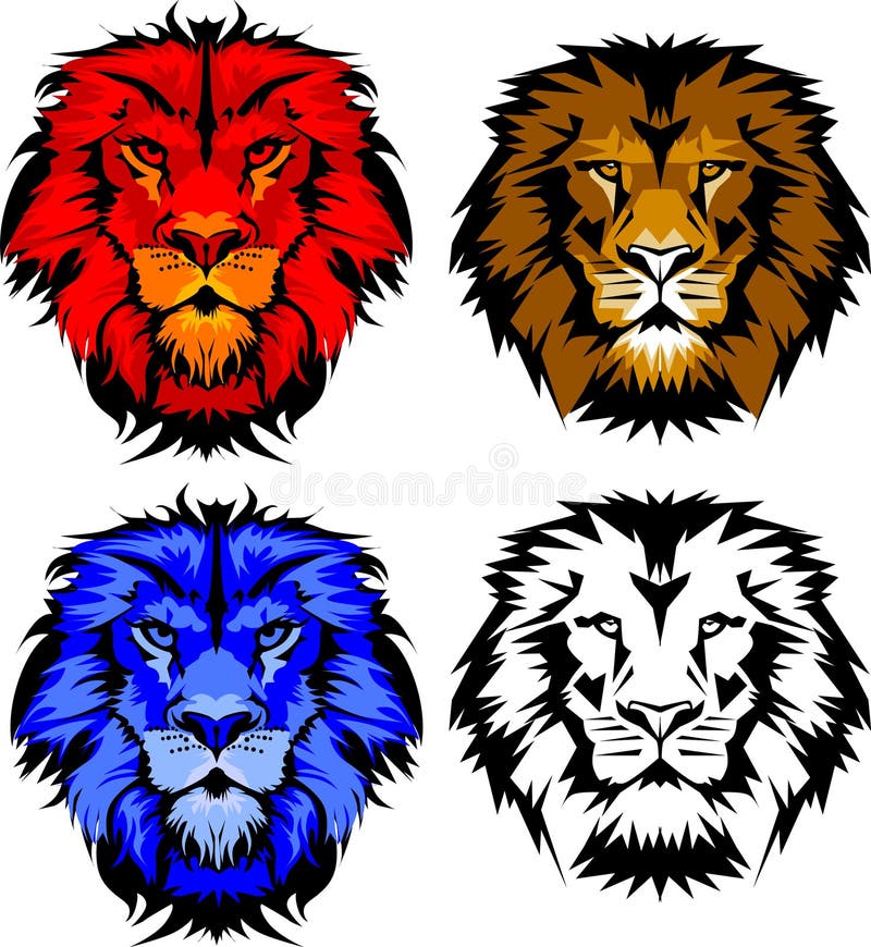 Marchio della mascotte del leone illustrazione vettoriale Marchio della mascotte del leone illustrazione vettoriale