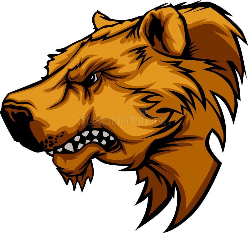 Marchio della mascotte dell'orso illustrazione di stock Marchio della mascotte dell'orso illustrazione di stock