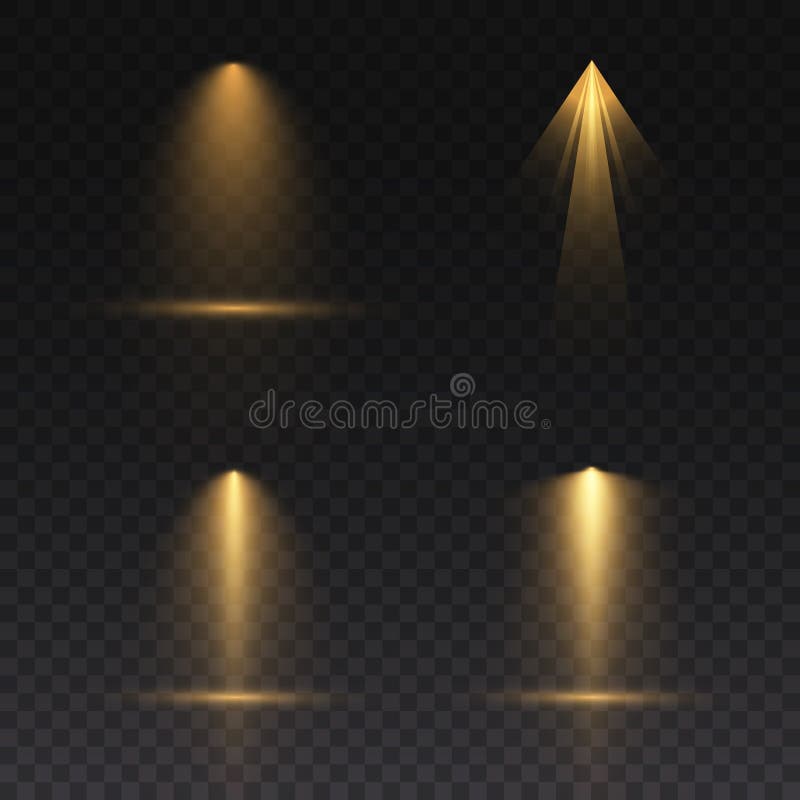 Spotlight On A Black Background The Blue Light Shines From The Bulbs The Vector Illustration Stock Vector Illustration Of Night Bright