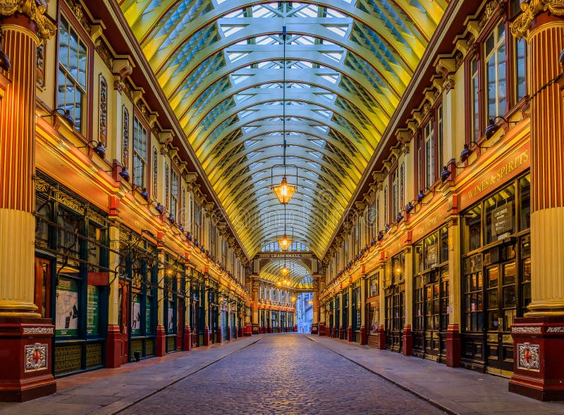 Marché célèbre de Leadenhall à Londres Royaume-Uni photo stock Marché célèbre de Leadenhall à Londres Royaume-Uni photo stock