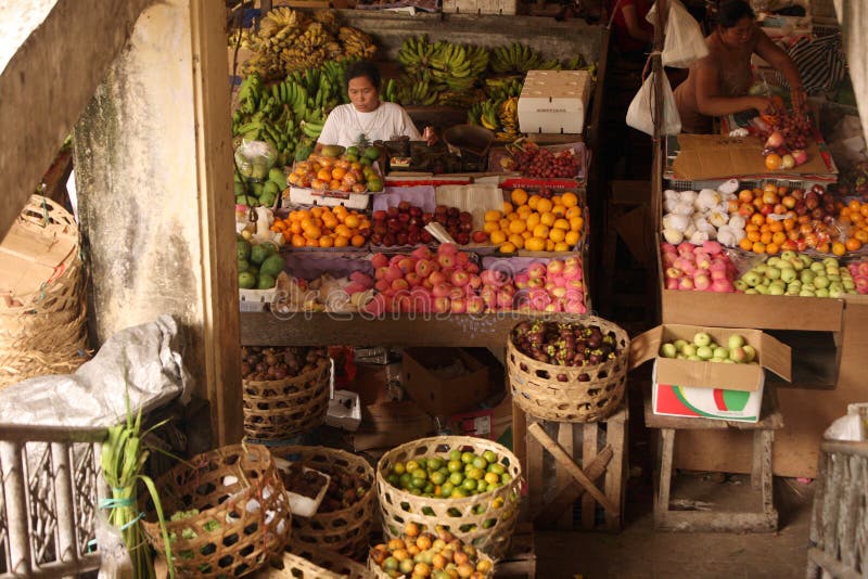 MARCHÉ DE L'ASIE INDONÉSIE BALI UBUD photos libres de droits MARCHÉ DE L'ASIE INDONÉSIE BALI UBUD photos libres de droits