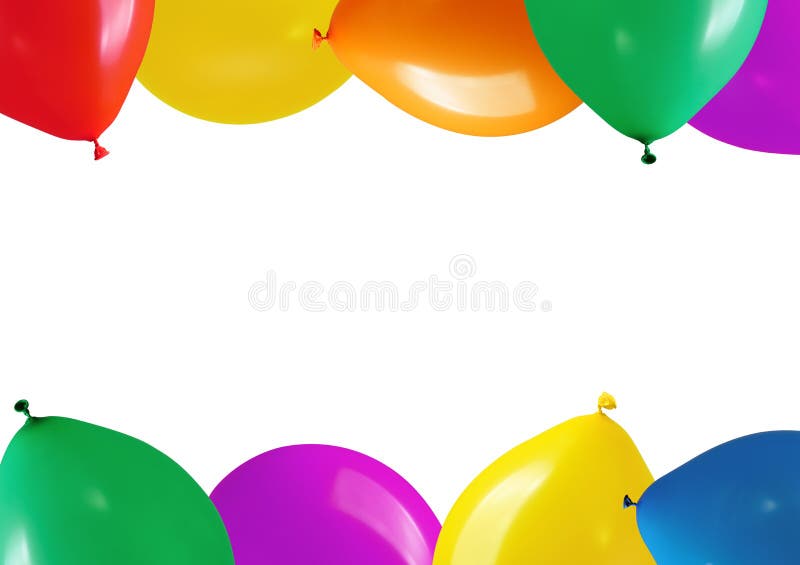 Marco colorido de los globos imagen de archivo libre de regalías Marco colorido de los globos imagen de archivo libre de regalías