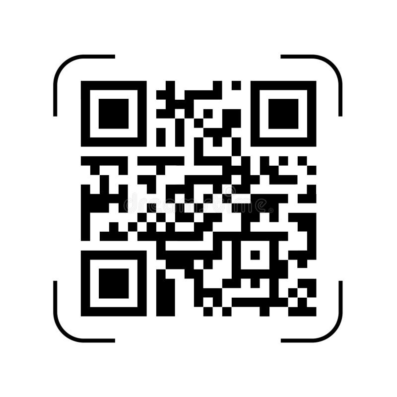 Marco de exploración de código QR con diseño móvil para pago sin efectivo. Tecnología de lectura de código de barras inteligente p libre illustration