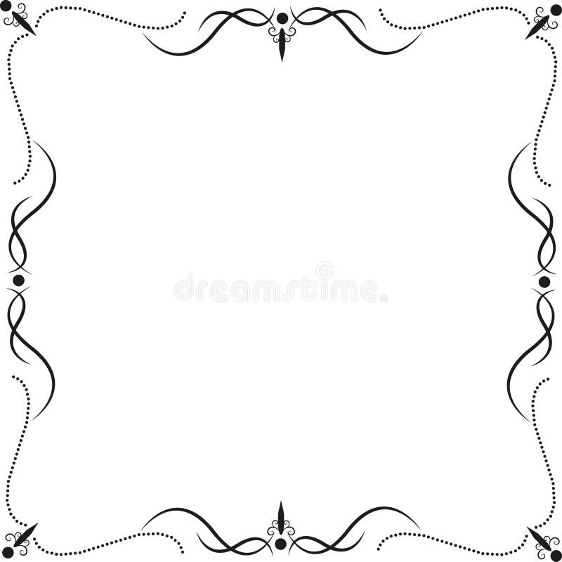 Marco clásico para obras de arte stock de ilustración
