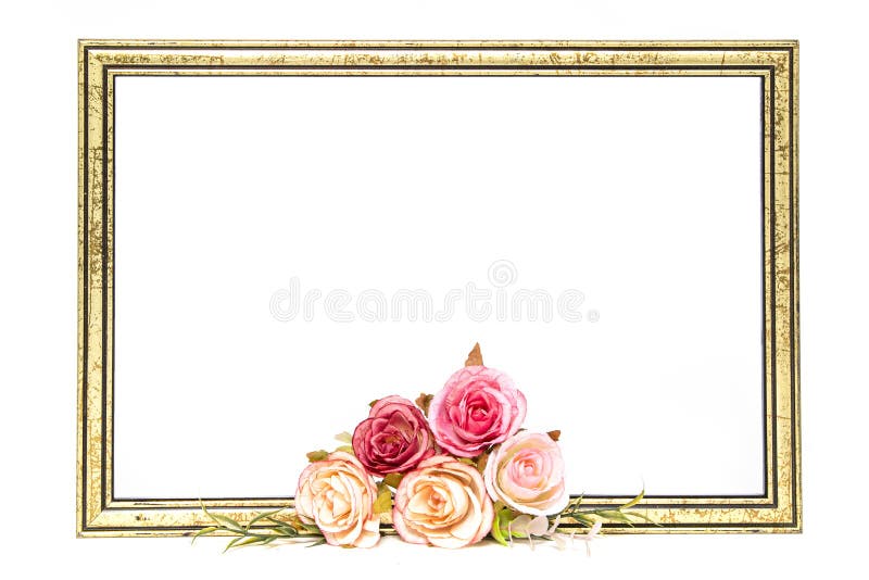 Gold colored wooden frame decorated  with roses in pink, peach, amd yellow. Copy space for text. White backhround vintage flowers background chic romantic design decoration cream retro wallpaper photo antique beautiful frames nature abstract pattern spring card style creative concept leaf room minimal art wedding invitation template mockup. Gold colored wooden frame decorated  with roses in pink, peach, amd yellow. Copy space for text. White backhround vintage flowers background chic romantic design decoration cream retro wallpaper photo antique beautiful frames nature abstract pattern spring card style creative concept leaf room minimal art wedding invitation template mockup