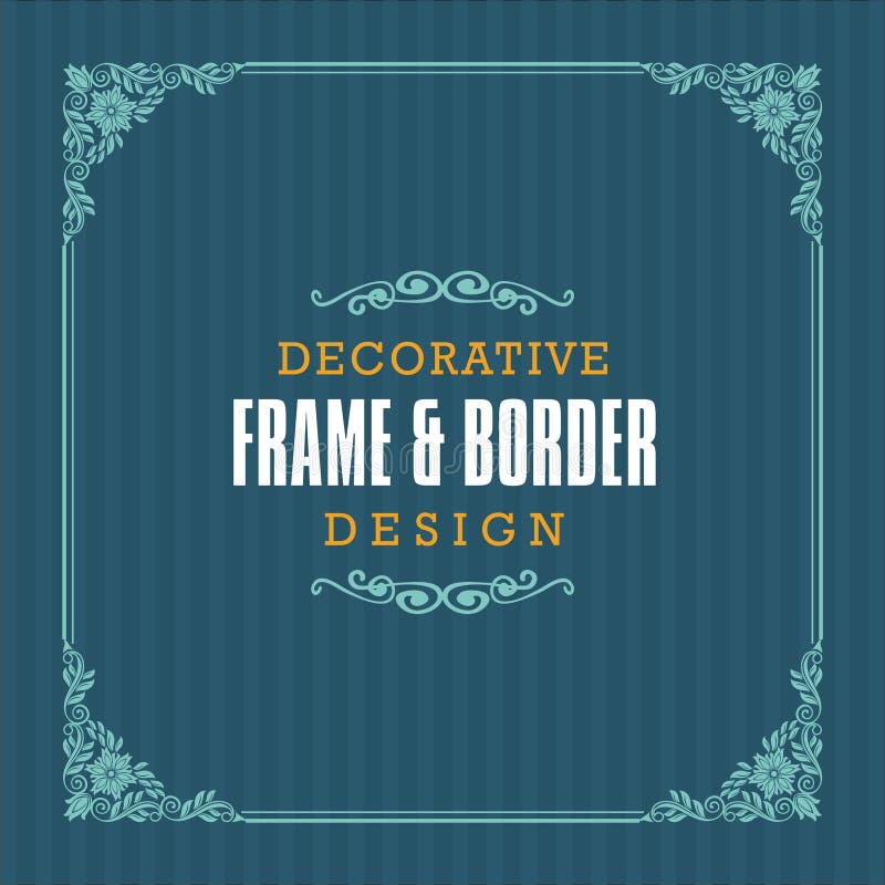 Marco decorativo, frontera con la línea estilo ornamental stock de ilustración Marco decorativo, frontera con la línea estilo ornamental stock de ilustración