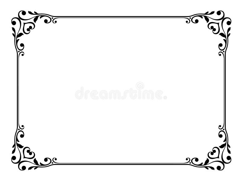 Marco decorativo ornamental de caligrafía ilustración del vector