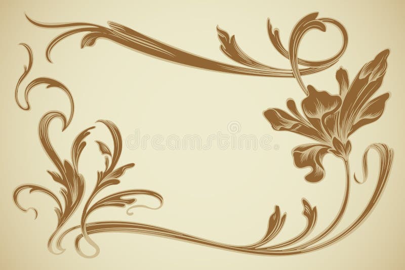 Marco del art nouveau del vector ilustración del vector Marco del art nouveau del vector ilustración del vector
