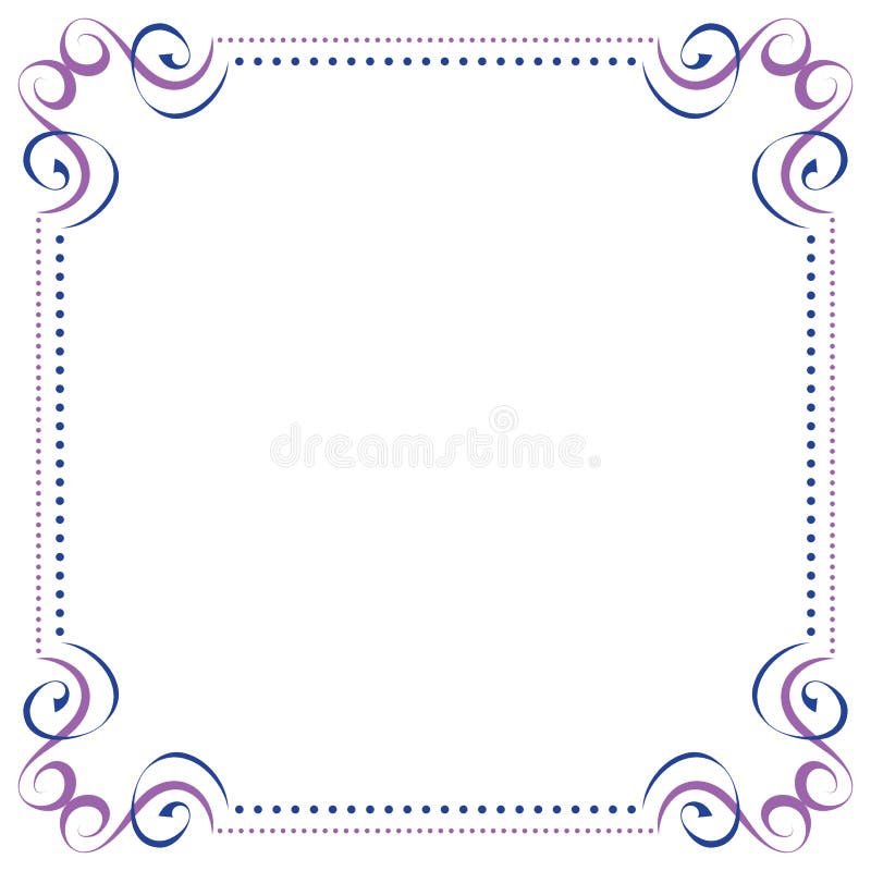 Marco vectorial multicapa elegante en azul violeta libre illustration