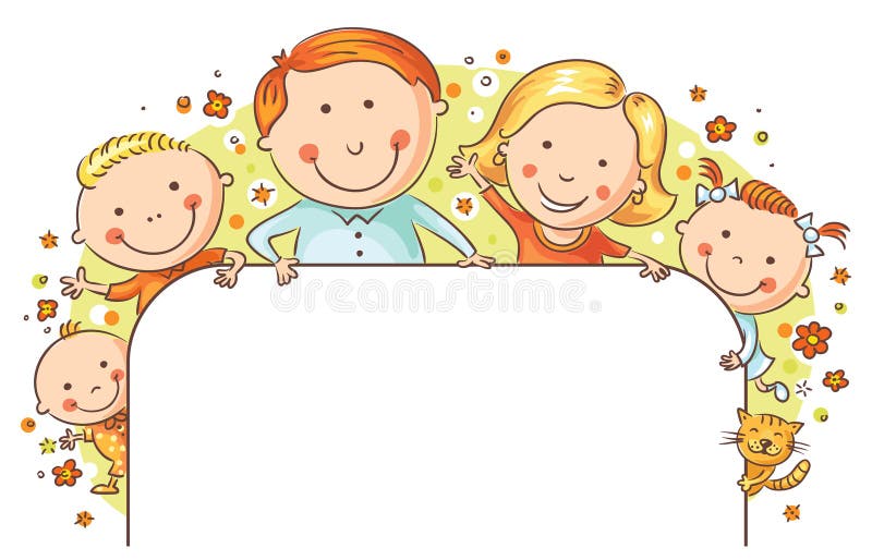 Marco feliz de la familia ilustración del vector Marco feliz de la familia ilustración del vector
