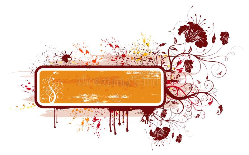 Marco floral abstracto ilustración del vector Marco floral abstracto ilustración del vector