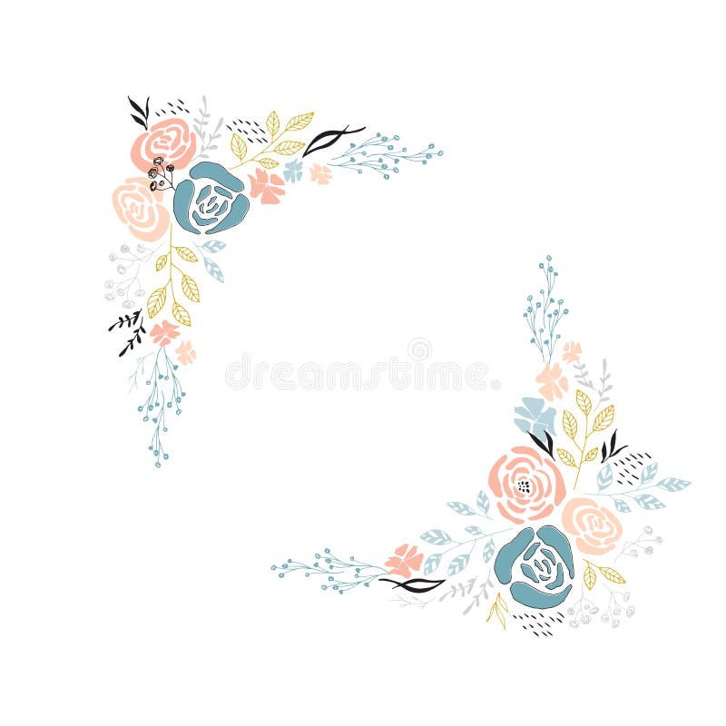 Marco floral del vector stock de ilustración Marco floral del vector stock de ilustración