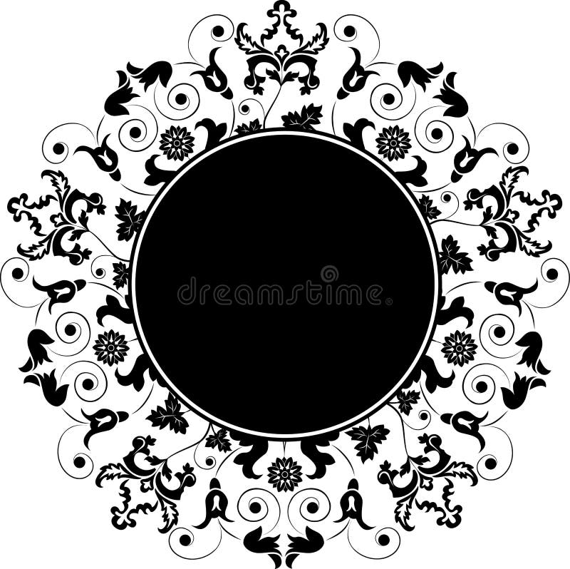 Marco floral, elemento para el diseño, vector ilustración del vector