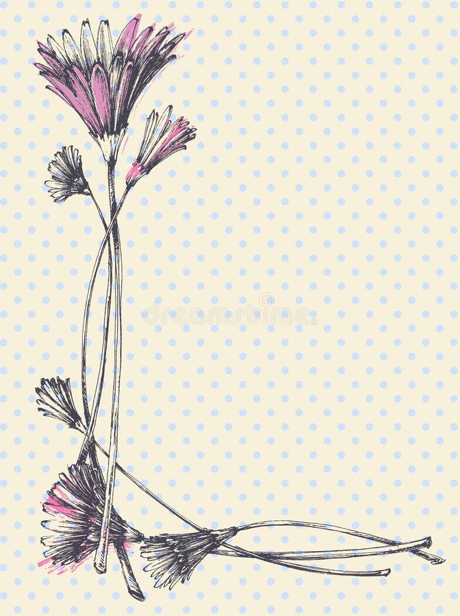 Marco floral lindo dibujado mano libre illustration Marco floral lindo dibujado mano libre illustration