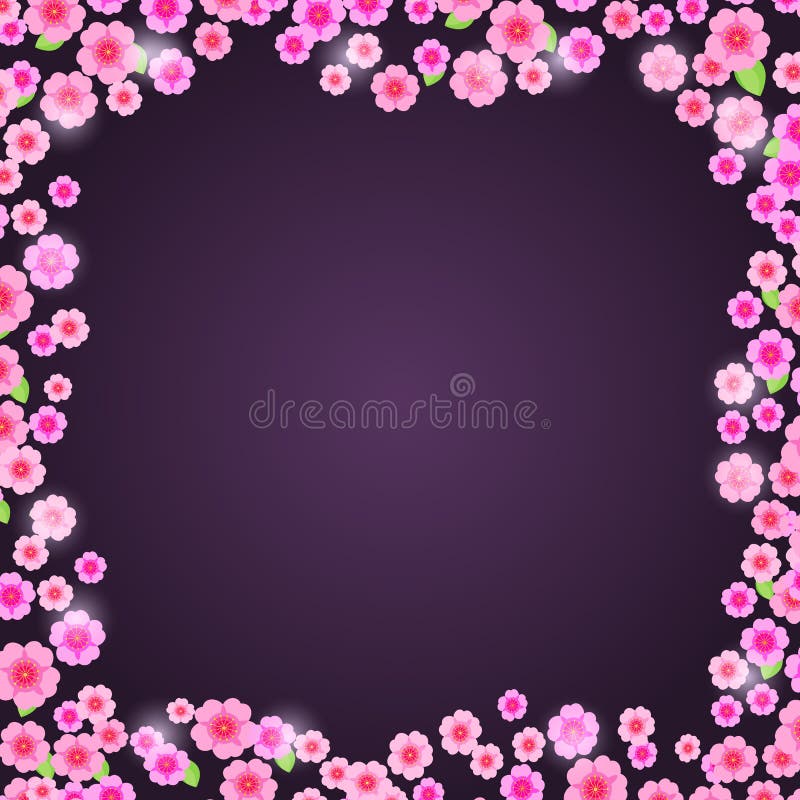 Marco floral rosado romántico en fondo púrpura oscuro libre illustration Marco floral rosado romántico en fondo púrpura oscuro libre illustration