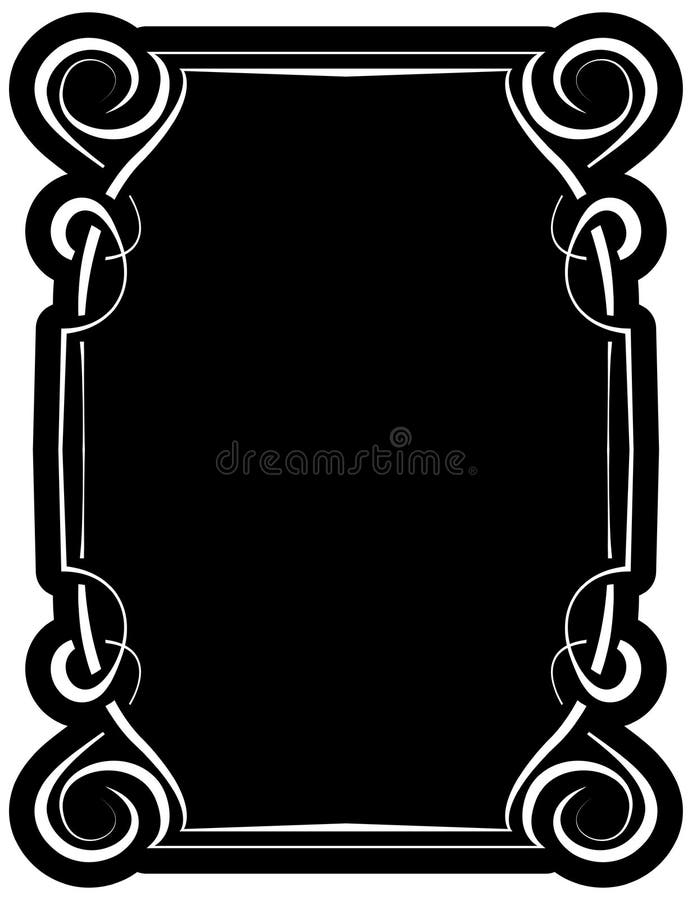 Marco vectorial negro con borde elegante libre illustration