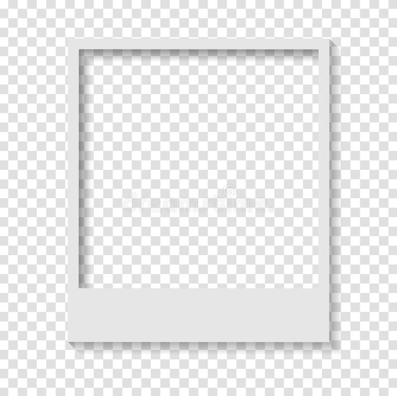 Marco Polaroid De La Foto Del Papel Transparente En Blanco Ilustración del  Vector - Ilustración de textura, elemento: 77333620