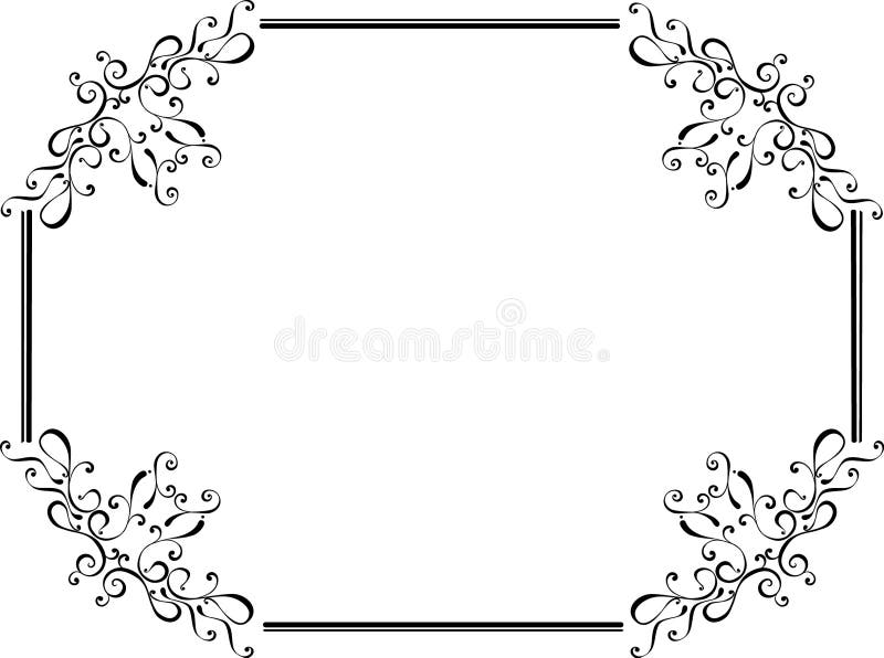 Marco floral retro original ilustración del vector