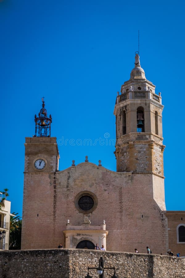 Marcos de Sitges em Barcelona, Espanha imagem de stock Marcos de Sitges em Barcelona, Espanha imagem de stock
