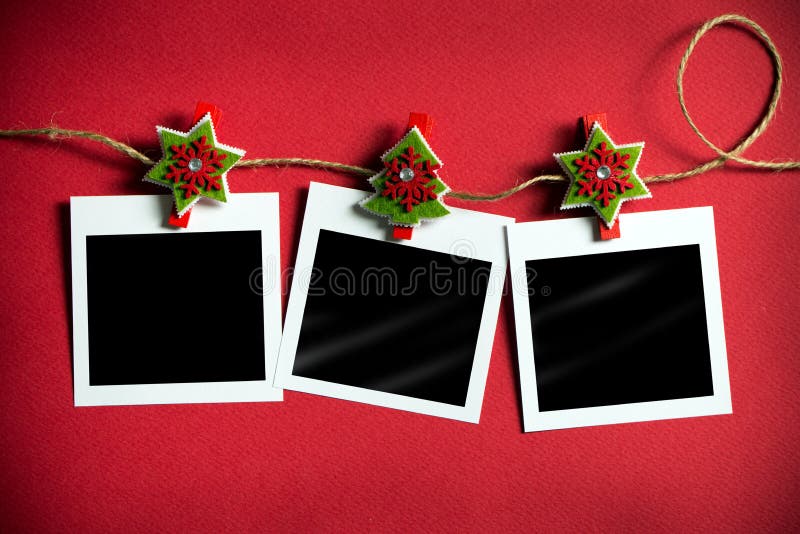 Marcos polaroid de la foto de la Navidad