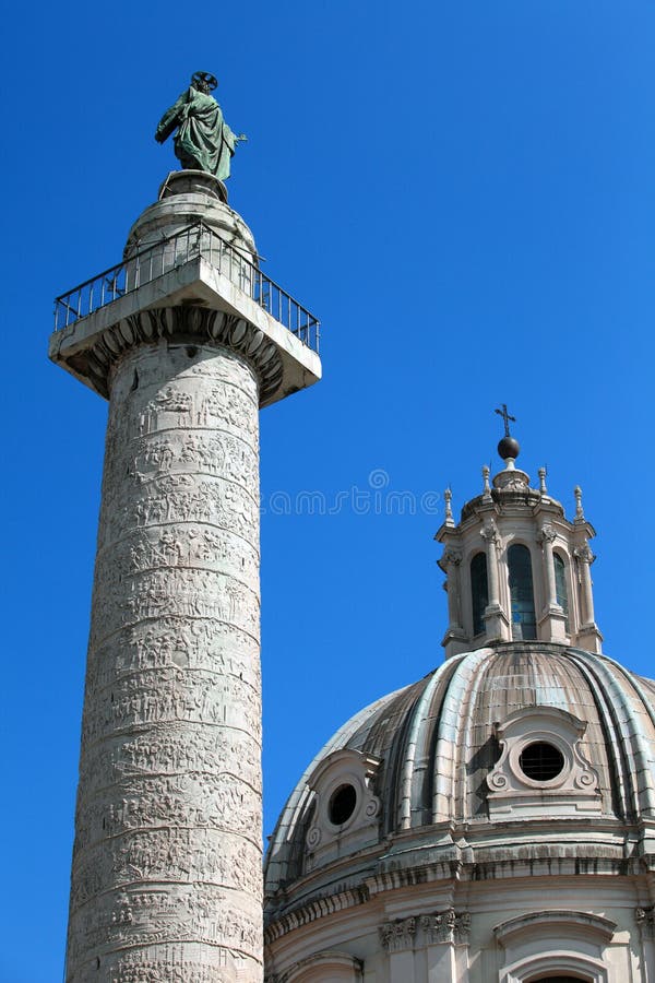Marcus Aurelius Column stock afbeelding. Image of geschiedenis 14316087