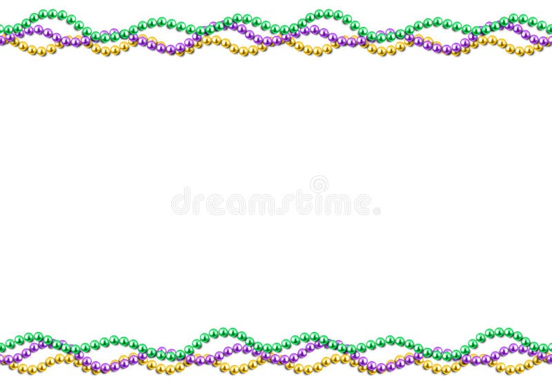 Mardi Gras background template, festive banner with colorful beads, vector illustration design. Mardi Gras background template, festive banner with colorful beads, vector illustration design