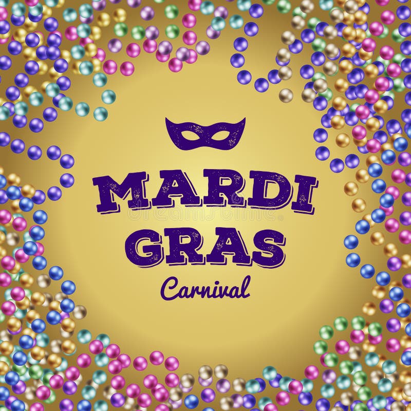 Mardi Gras Traditional Symbols Collection - Carnival Masks, Party ...