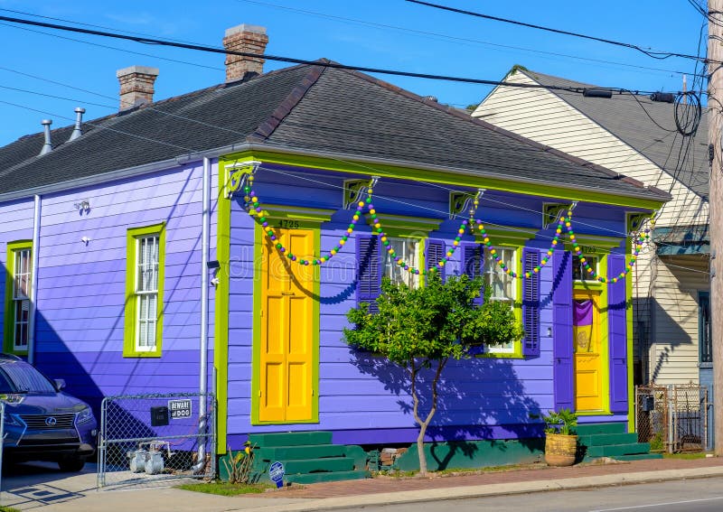 mardi gras colored ornaments