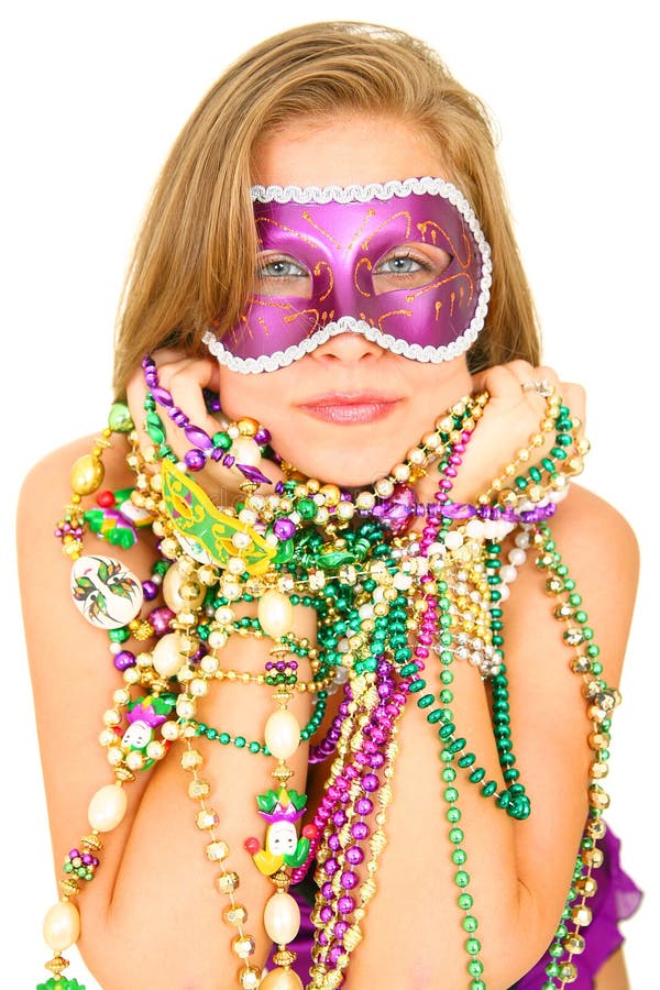 Mardi Gras Queen In Mask