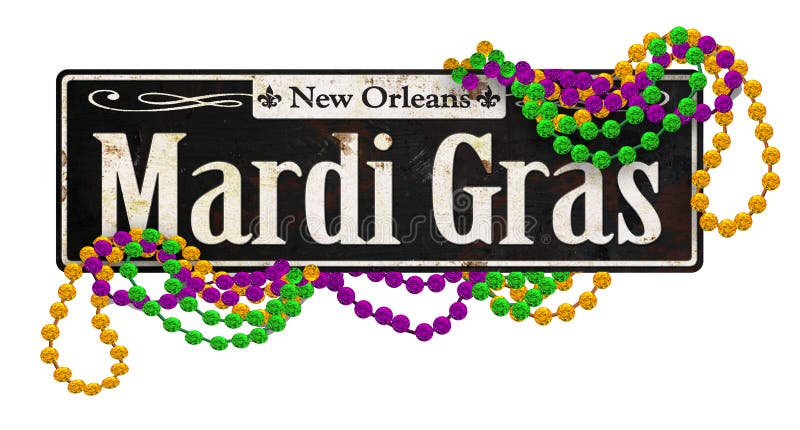 Mardi Gras Rustic Vintage Street Signs Retro