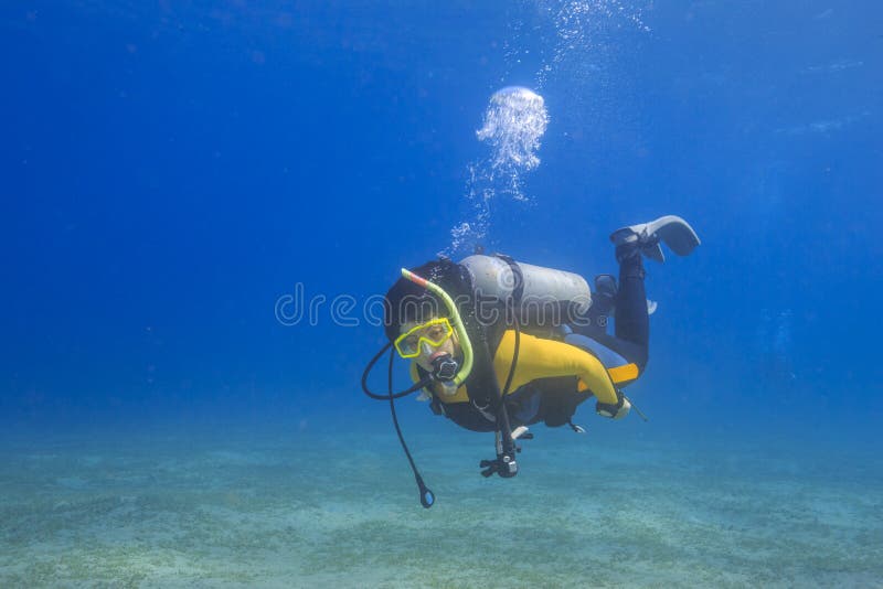 Mare dell'operatore subacqueo in rosso, Egitto immagini stock Mare dell'operatore subacqueo in rosso, Egitto immagini stock
