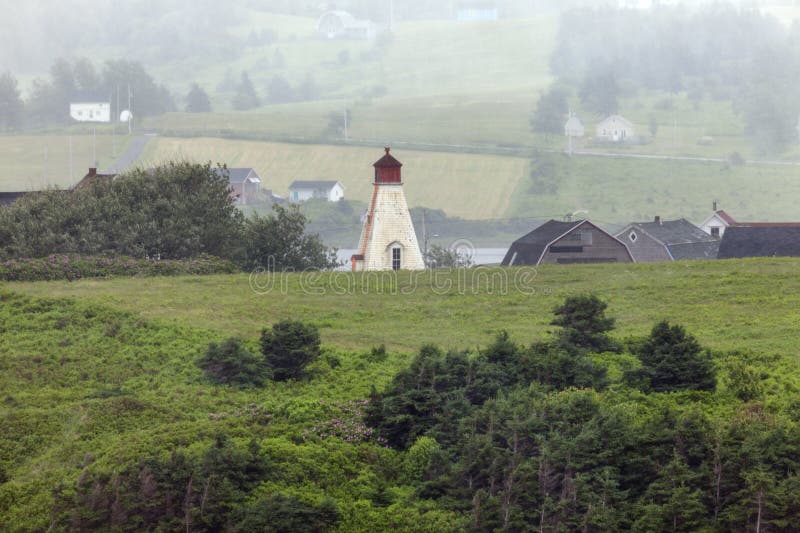 Margaree Harbour Range Front Lighthouse in Nova Scotia Stock Image