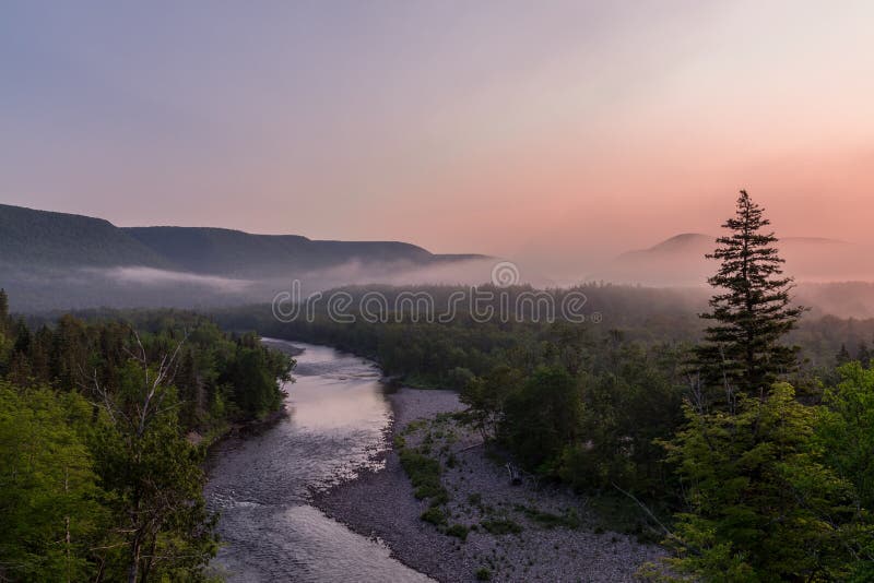Margaree Valley in Cape Breton Island, Nova Scotia Stock Image Image