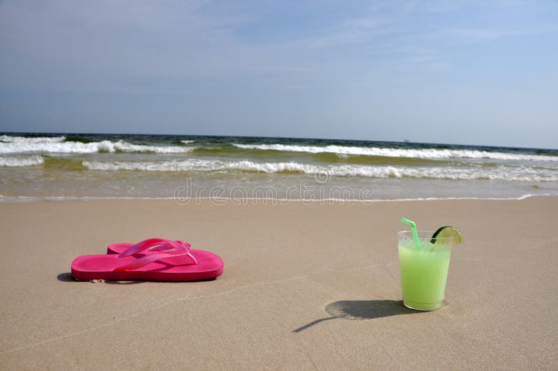Margarita on the beach stock photo. Image of drink, wave 14865404