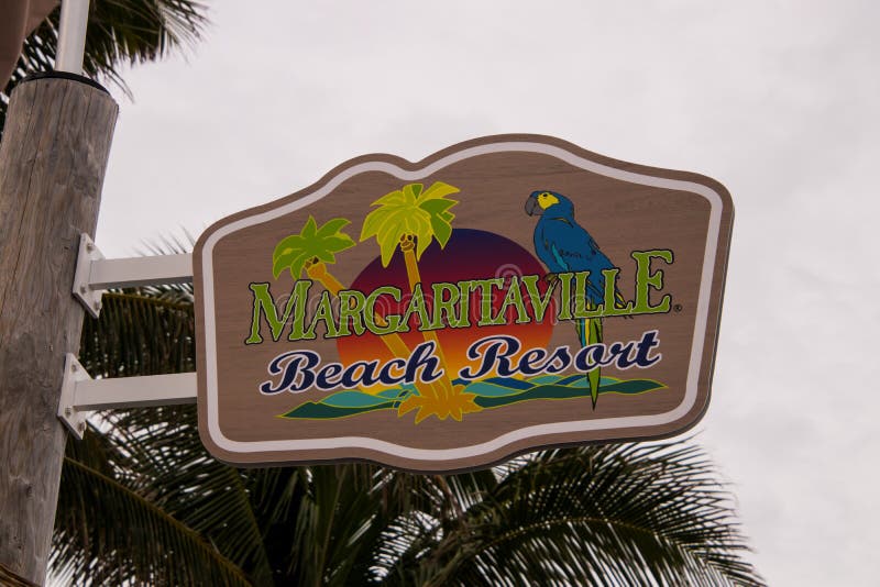 Margaritaville Podpisuje wewnątrz Floryda przy Margaritaville kurortem zdjęcia royalty free Margaritaville Podpisuje wewnątrz Floryda przy Margaritaville kurortem zdjęcia royalty free