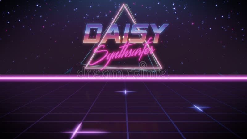 Margherita di nome nello stile dello synthwave illustrazione vettoriale
