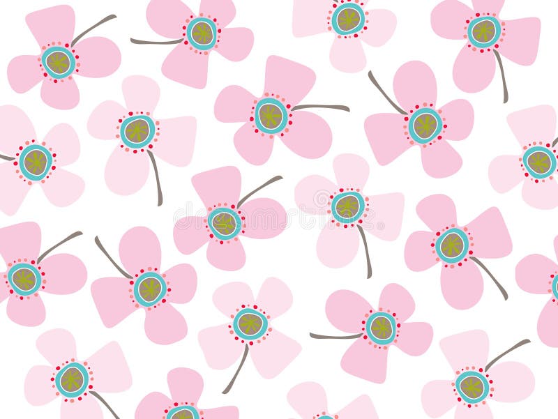 Margherite di colore rosa di bambino illustrazione vettoriale Margherite di colore rosa di bambino illustrazione vettoriale