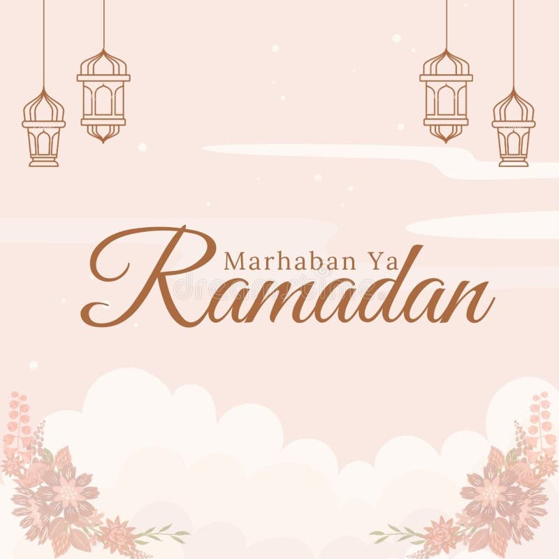 Marhaba Ya Ramadan Greeting Card Stock Illustration Illustration Of