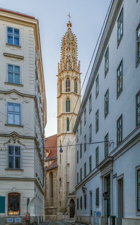 Maria f.m. Gestade kyrka, Wien, Österrike fotografering för bildbyråer Maria f.m. Gestade kyrka, Wien, Österrike fotografering för bildbyråer