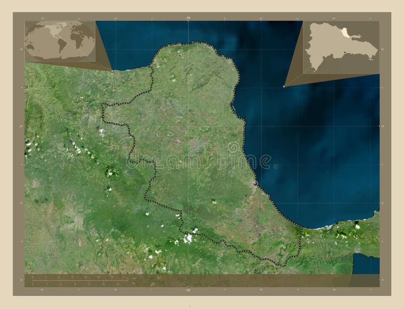 Maria Trinidad Sanchez, Dominican Republic. High-res Satellite. Capital