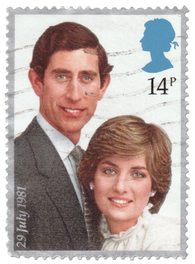 mariage royal de cru de l'estampille 1981 images libres de droits mariage royal de cru de l'estampille 1981 images libres de droits